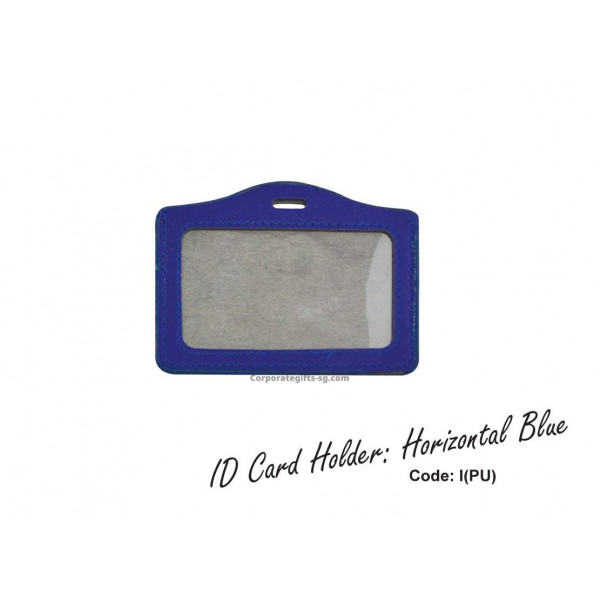 I(PU) ID Card Holder Horizontal Blue